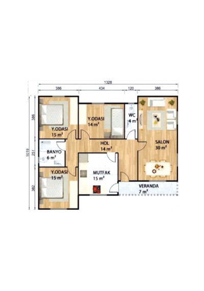 Ballife Prefabrik 120 M2 Standart Prefabrik Konut