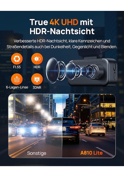 70mai A810 Lite Dashcam Ön Arka, 4k Dashcam 2160p+1080p, 64gb Kartlı, 24 Saat Park İzleme, 4g Lte Uzaktan Erişim Destekli, Acil Durum Ön Kayıt, G-sensor, Gece Görüşü Hdr, F1.55, 5ghz Wifi 70mai A810 Lite Dashcam Ön Arka, 4k Dashcam 2160p+1080p, 64gb Kartlı, 24 Saat Park İzleme, 4g Lte Uzaktan Erişim Destekli, Acil Durum Ön Kayıt, G-sensor, Gece Görüşü Hdr, F1.55, 5ghz Wifi