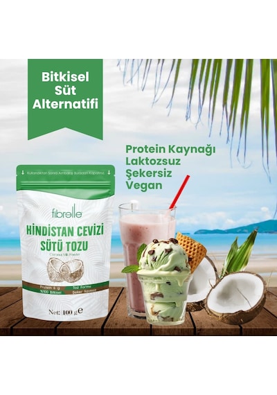 Fibrelle Hindistan Cevizi Sütü Tozu 100gr