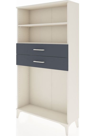 Arges Dolap 2 Raflı 2 Çekmeceli 88x30x163 Aytaşı-antrasit Aytaşı