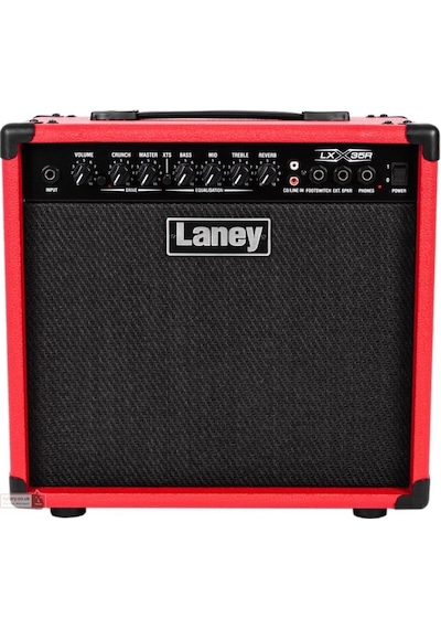 Laney Lx35r-red Elektro Gitar Amfisi Kırmızı 35w Güç Reverb Efekti Retro Kırmızı Kaplama
