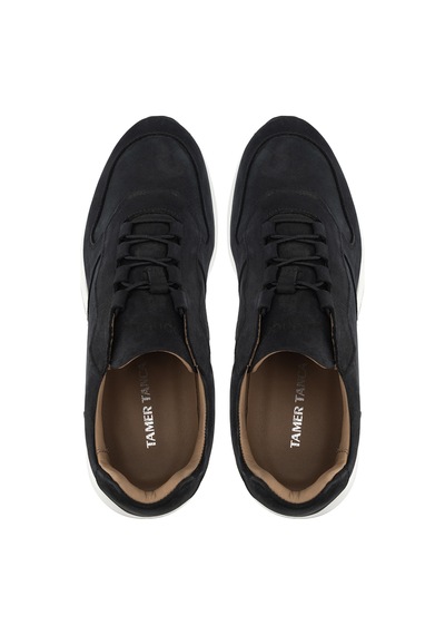 Tamer Tanca Erkek Hakiki Deri Siyah Nubuk Sneakers & Spor Ayakkabı 1145 2028 Erk Ayk Y26 Sıyah Nbk