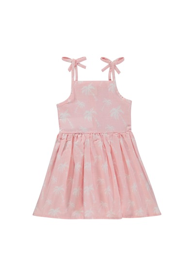 Civil Baby Fiyonk Askılı Flamlı 6-18 Ay Elbise - Pembe "koyu Pembe"