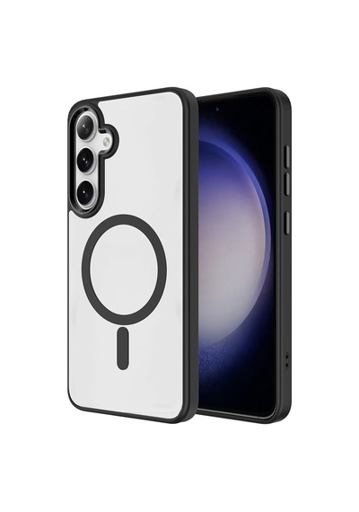 Maks Technology Galaxy Uyumlu S26 Kılıf M-safe Şarj Özellikli Mkst Krom M-safe Silikon Kapak - Siyah