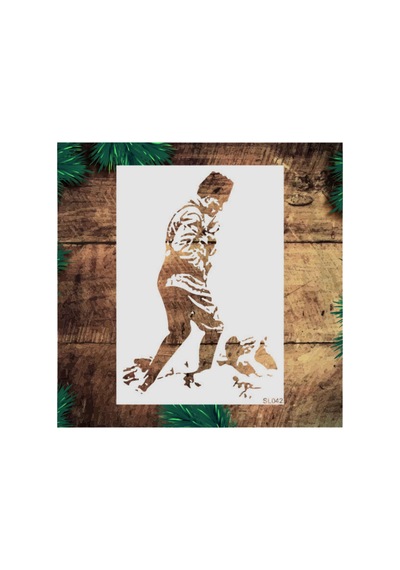 Kk Swords Stencil Tasarım Sl042 Atatürk Kocatepe De - Dekoratif Duvar Ve Eşya Boyama Şablonları 21x30 Cm
