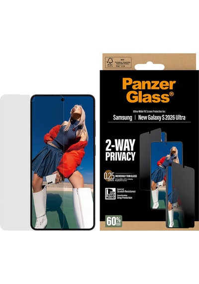 Panzerglass 2 Yönlü Samsung Uyumlu Galaxy S26 Ultra Hizalama Aparatlı Uwf Hayalet Ekran Koruyucu