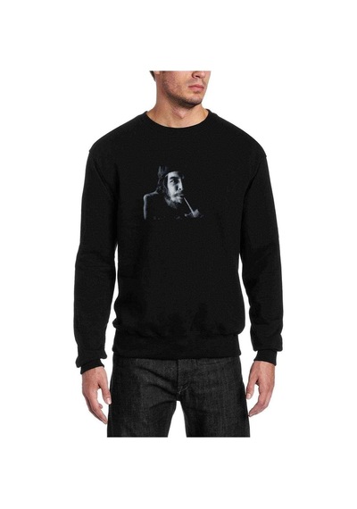 Che Guevara Revolutionary Ernesto Baskılı Siyah Erkek Sweatshirt (528933946)