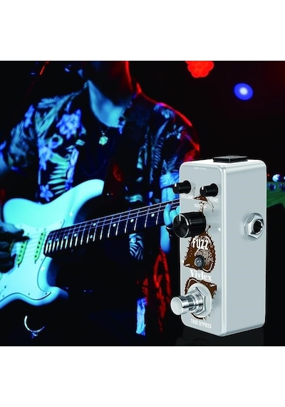 Vivlex Fuzz Mini Elektro Gitar Efekt Pedalı - True Bypass Kompakt Fuzz Pedalı