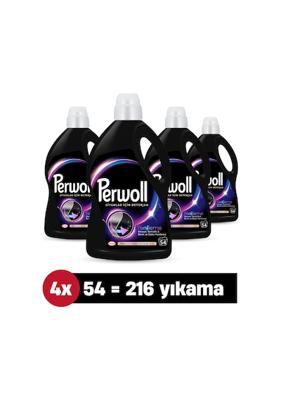 Perwoll Hassas Bakım Sıvı Çamaşır Deterjanı Siyah Yenileme 4 x 2970 ML 200 Yıkama