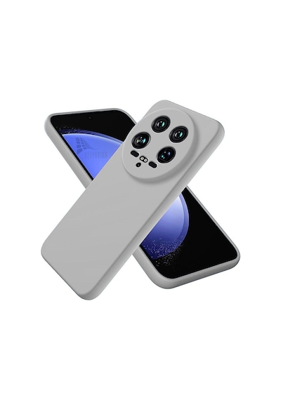 Xiaomi 15 Ultra Uyumlu Silikon Kılıf - Kamera Korumalı Esnek Pastel Renk Kapak - Gri