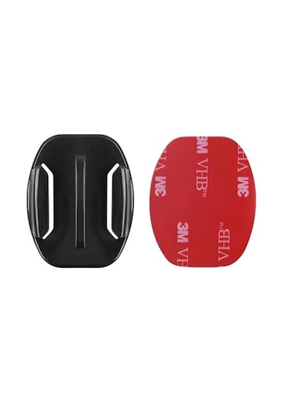 Gplus Bs01y 2 Parça Flat Zemin Düz Yüzey Aksiyon Kamera Uyumlu 3m Yapışkanlı Motor Kask Bağlantı Aparatı Siyah
