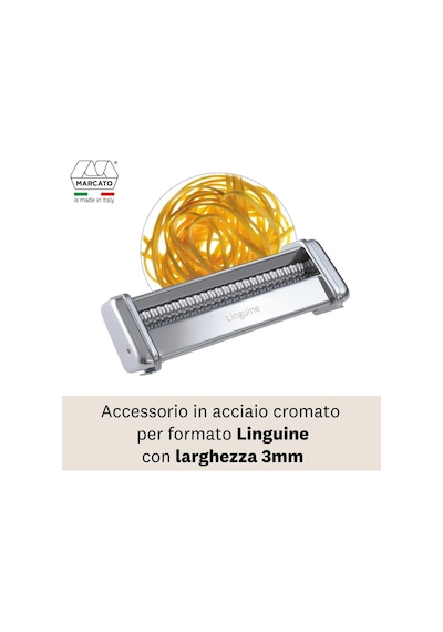 Marcato Atlas 150 Makarna Makinesi Linguine Aksesuarı Gümüş