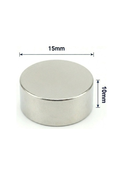 5 Adet - 15x10 Mm Neodyum Mıknatıs Neodim Magnet Yuvarlak