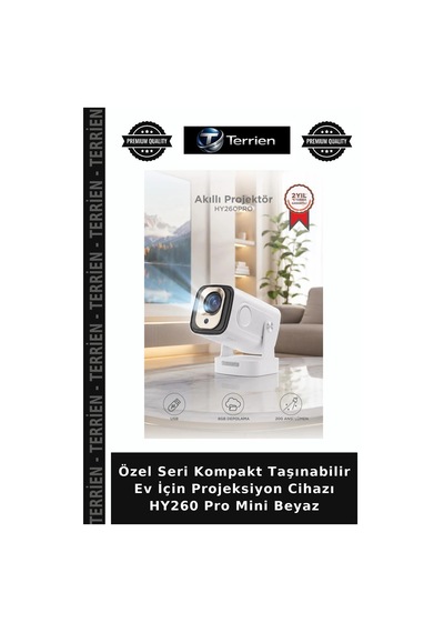 Premium Oyun Aleti Akıllı Alet Eğlence Projeksiyon Cihazı Hy260 Pro Mini Beyaz