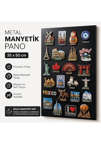 Palamar Siyah Metal Manyetik Pano 35x50 Cm Mıknatıslı Duvar Panosu, Not Ve Anı Panosu, Dekoratif Fotoğraf Panosu 35 x 50 CM Palamar Siyah Metal Manyetik Pano 35x50 Cm Mıknatıslı Duvar Panosu, Not Ve Anı Panosu, Dekoratif Fotoğraf Panosu 35 x 50 CM