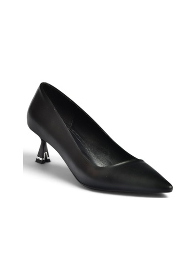 Fox Shoes Z820592109 Siyah Alçak Topuklu Kadın Stiletto Ayakkabı