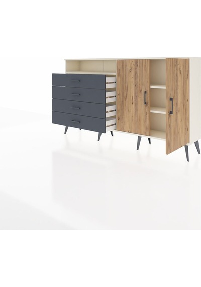 Arges Konsol 3 Raflı 4 Çekmeceli 2 Kapaklı 176x30x99 Aytaşı-çam/a Aytaşı-çam/antrasit Arges Konsol 3 Raflı 4 Çekmeceli 2 Kapaklı 176x30x99 Aytaşı-çam/a Aytaşı-çam/antrasit