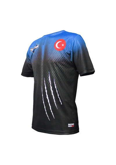 Dosmai Panther Power Dijital Baskılı Spor T-shirt Mavi Pst007