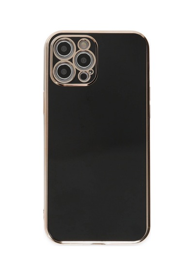Newface - 235 - İphone 12 Pro Kılıf Volet Silikon - Kmrsfres - - Siyah
