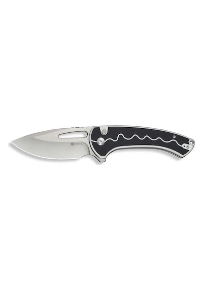 Sencut Squiggy White / Black G10 Handle Satin Finished 9cr18mov Blade Kamp Çakı Siyah - Beyaz