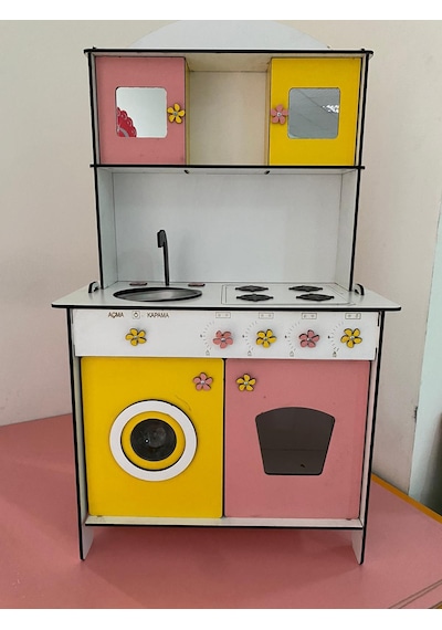 106X60 Yeni Model Ahşap Oyun Mutfak