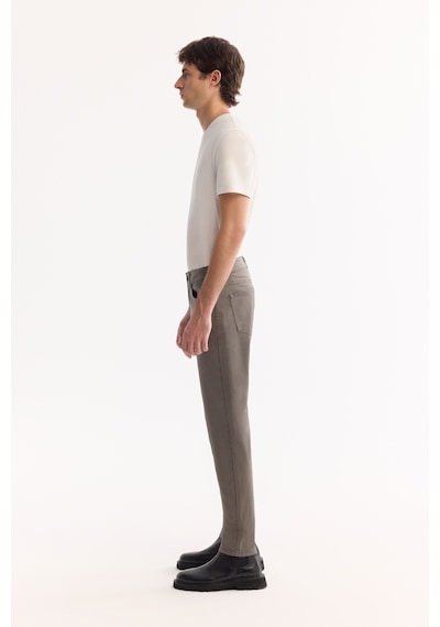 Avva Erkek Gri Haki Klasik Bel Soft Touch Pamuklu Slim Fit Pantolon B003038
