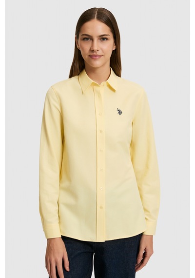 U.S. Polo Assn. U.s. Polo Assn. Kadın Açık Sarı Gömlek Basic 50324791-vr004 Açık Sarı