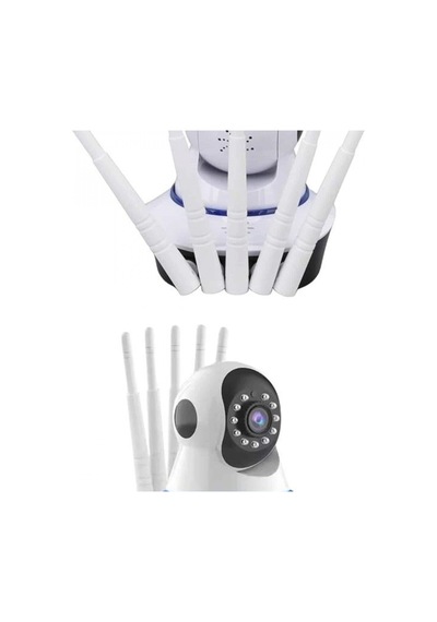 1080p Wifi Güvenlik Kamerası 5 Antenli, Motorlu, Led Aydınlatmalı Ve Sensörlü