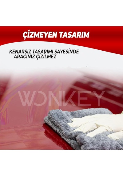 - Pasta Cila Wax Parlatma Havlusu, Mikrofiber Peluş Oto Araba Temizlik Cilalama Bezi, Kenarsız