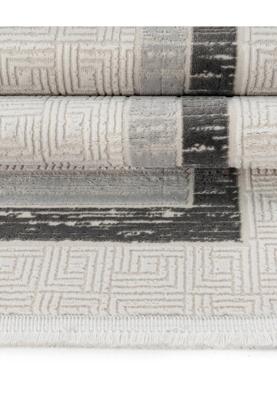 Elvey Home 7107 K.gri Modern Desen Doğal Taban Koridor Mutfak Çocuk Oturma Odası Salon Halı Yolluk 7107gri
