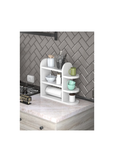 Storeşahin Baharatlık Havluluk Rafı Beyaz Shn0720