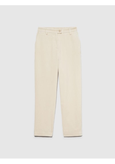 Sisley %100 Koton Jogger Kadife Pantolon Kadın Bej T-shirt - 323a453ulf03z