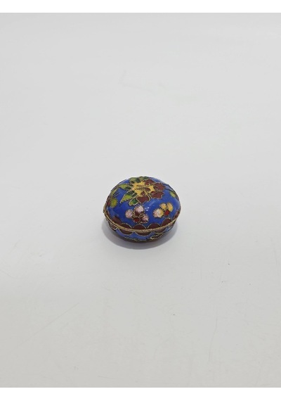 Antika Cloisonne Minyatür Kutu 3,8x2,5cm 068