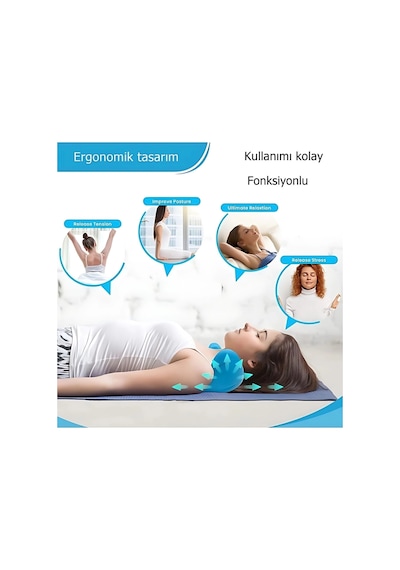 Bay Ergonomik Boyun Masaj Yastığı Servikal Traksiyon Destekli, Omurilik Ortopedik Yastık Najmaddin Diğer