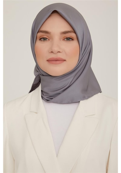 Armine Düz Twill Eşarp - Füme 782 - Füme 782