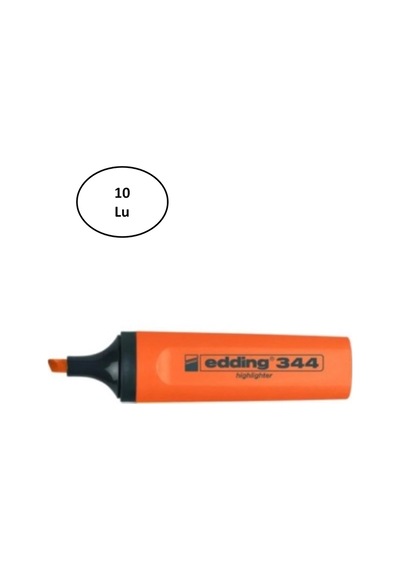 Edding  Edd-344 Fosforlu Kalem 10'lu Turuncu