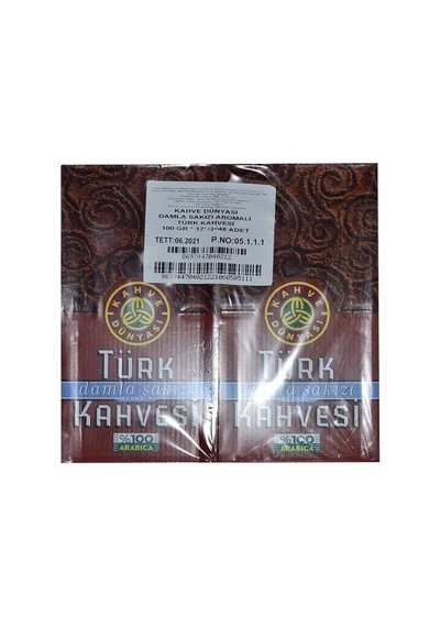Kahve Dünyası Türk Kahvesi 100 G Damla Sakızı Aromalı Outlet 20'li Paket