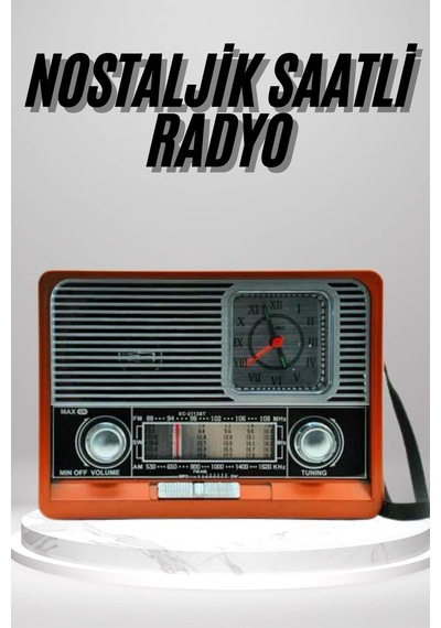 Nostaljik Radyo Taşınabilir Bluetooth Bağlantılı Hoparlör Radyo