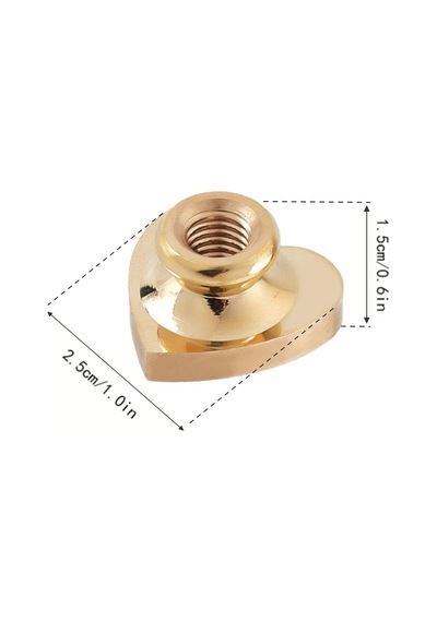 Boş Mum Mühür Pirinç Damga Başlığı Kalp Şekilli 25x22mm