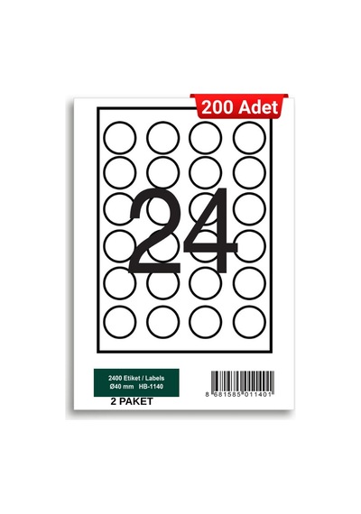 Herboy Hb-1140 40 X 40 Mm A4 Laser Etiket 200 Adet