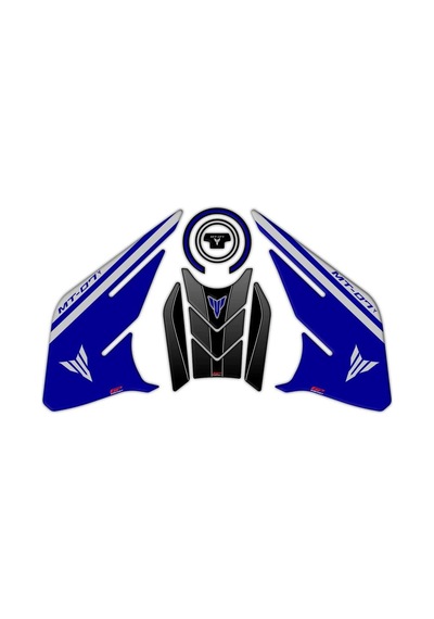 Gp Kompozit Yamaha Mt-07 2021-2024 Uyumlu Tank Pad Seti Mavi