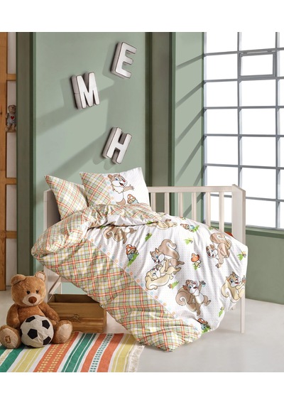 Cotton Box Sincaplar Oranj Bebek Nevresim Takımı