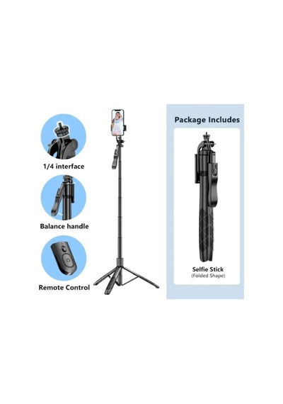 Coverzone Profesyonel Tripod Ve Selfie Çubuğu L16 Bluetooth Uzakt