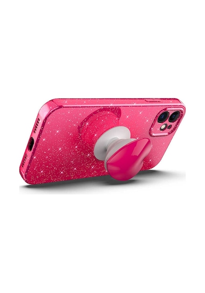 Apple Uyumlu iPhone 11 Kilif Simli Pop Soketli Kalp Kapak 553933565