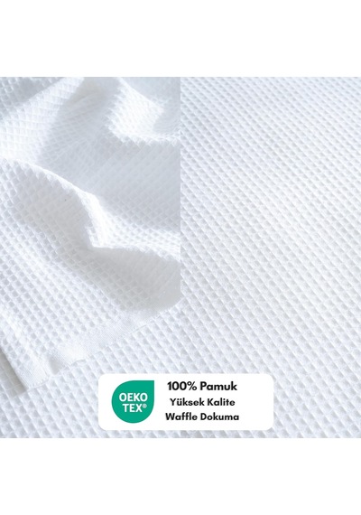 Lexroo Rayme Tekstil - 100% Pamuk Pike Yatak Örtüsü Waffle Dokuma Tek Kişilik Pike 160x240 Cm Çok Renkli