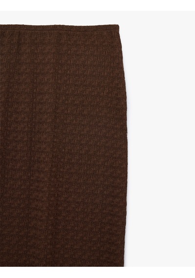 Koton Bürümcük Kumaş Dokulu Slim Fit Midi Kalem Etek Kahverengi 6sak10299ek Kahve Koton Bürümcük Kumaş Dokulu Slim Fit Midi Kalem Etek Kahverengi 6sak10299ek Kahve