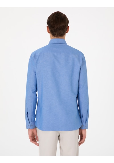 Pierre Cardin Erkek Mavi Gömlek Desenli 50306996-vr036 Mavi