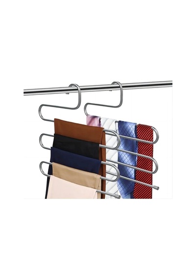 Modern 5 Katlı Çok Amaçlı Askılık Çelik Metalik Tr Diğer