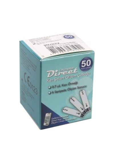 Okmeter Direct Şeker Ölçüm Stribi  50'li