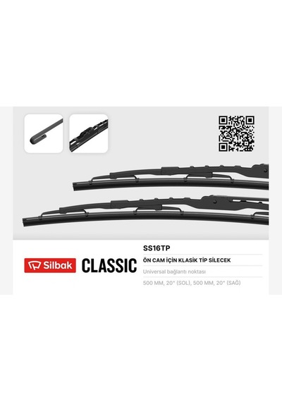 Silecek - 707 - Süpürgesi Fıskiyeli Metal Tip 500 - Ece-umay - Mm Pimli